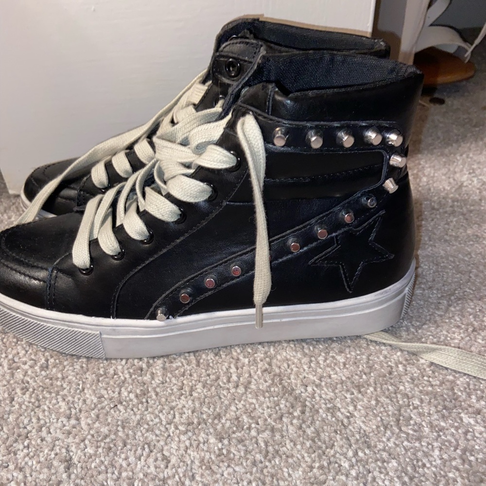 Black high top shoes